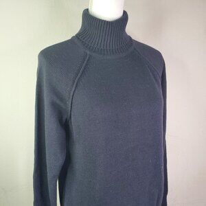 Karen Scott Womens Black Cotton Turtleneck Sweater XS